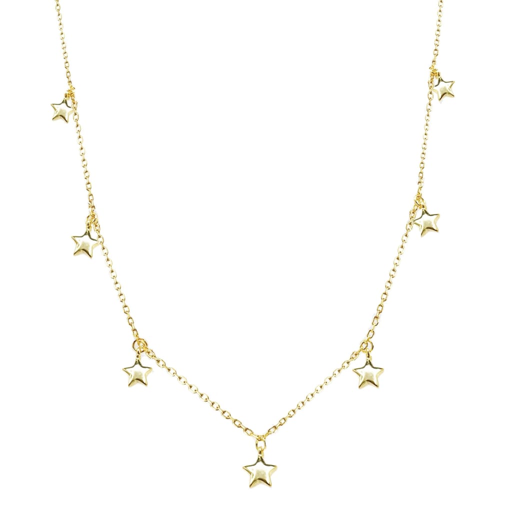 Falling Stars II Dainty Necklace