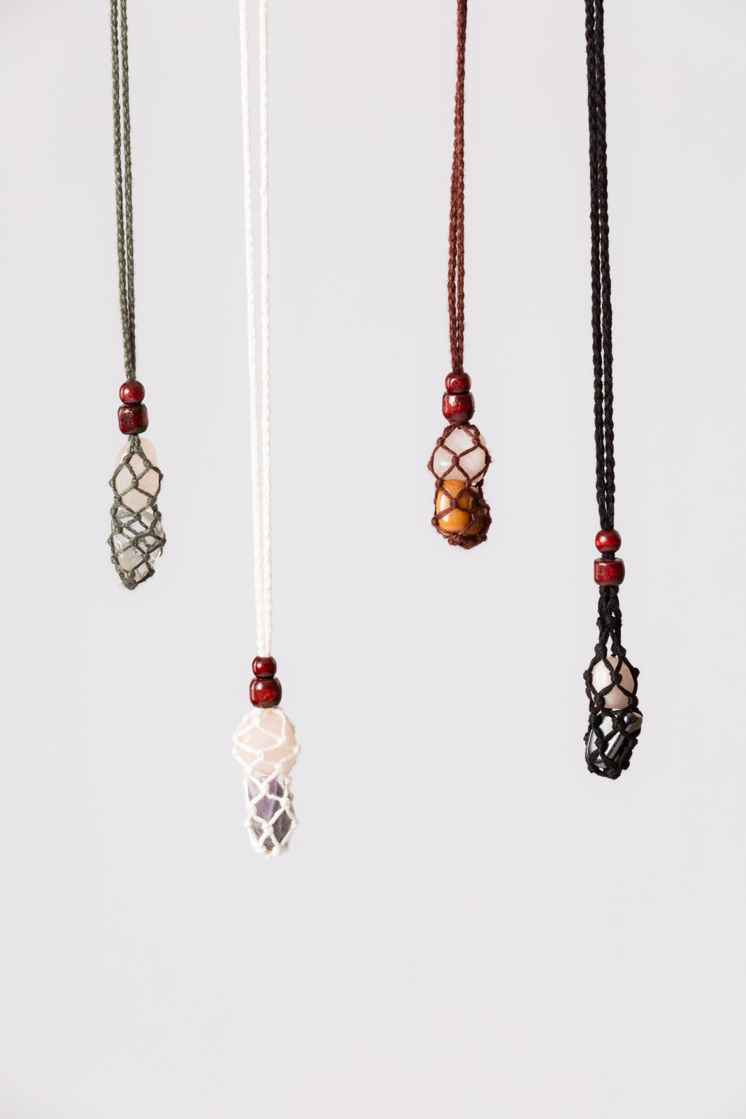 Crochet crystal holder Necklace