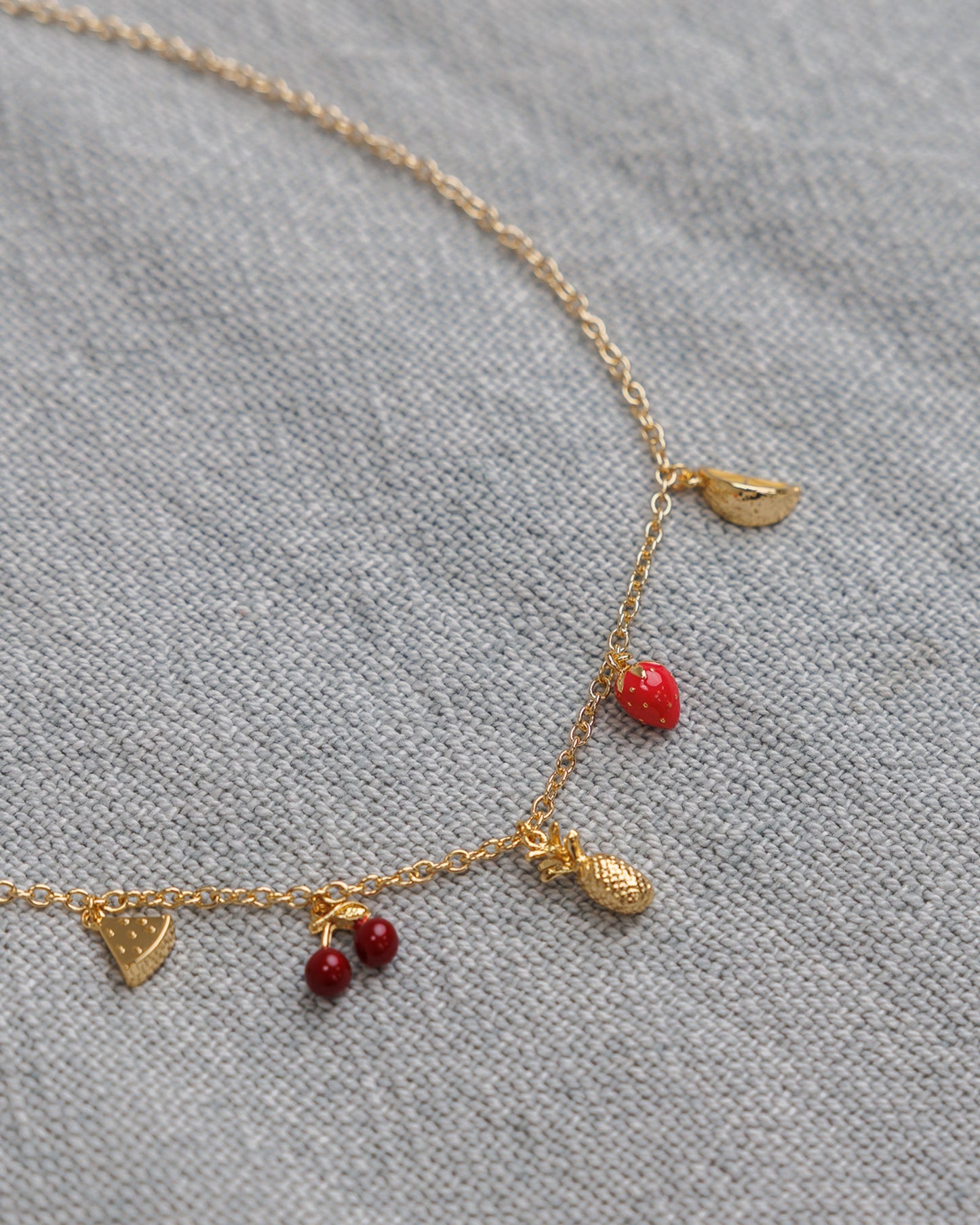 Mini Fruit Charm Necklace
