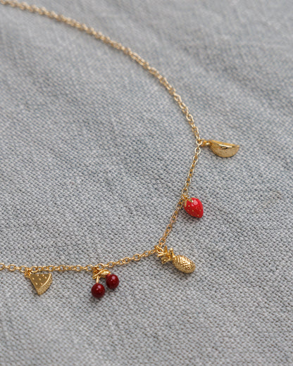 Mini Fruit Charm Necklace