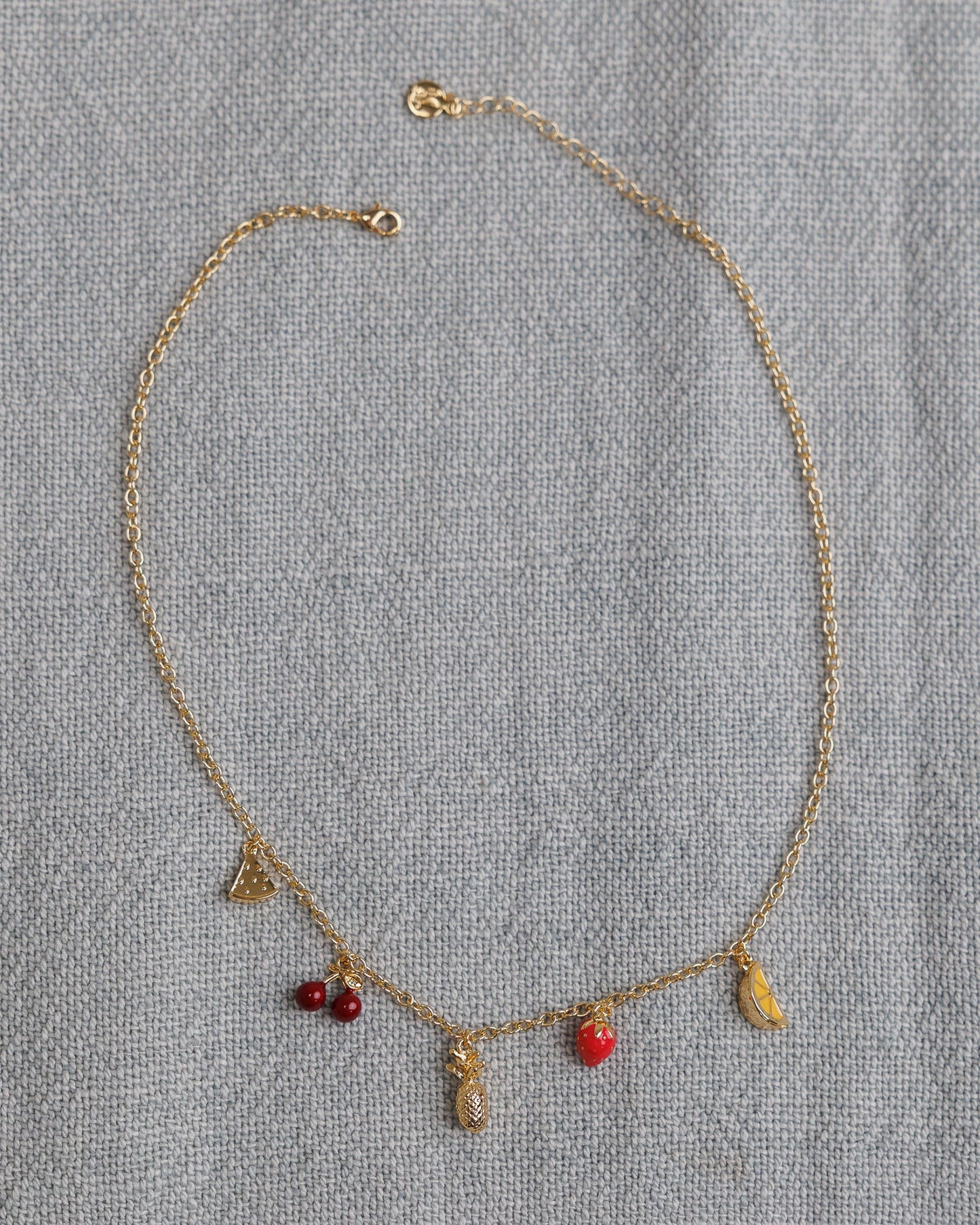 Mini Fruit Charm Necklace