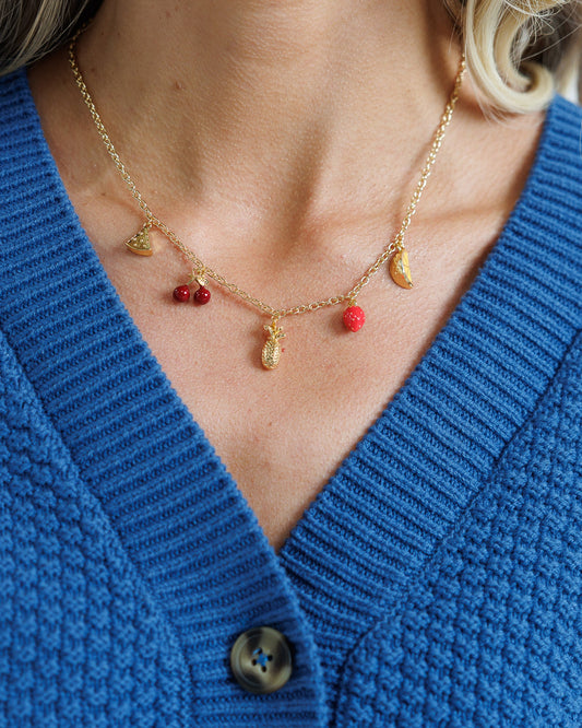 Mini Fruit Charm Necklace