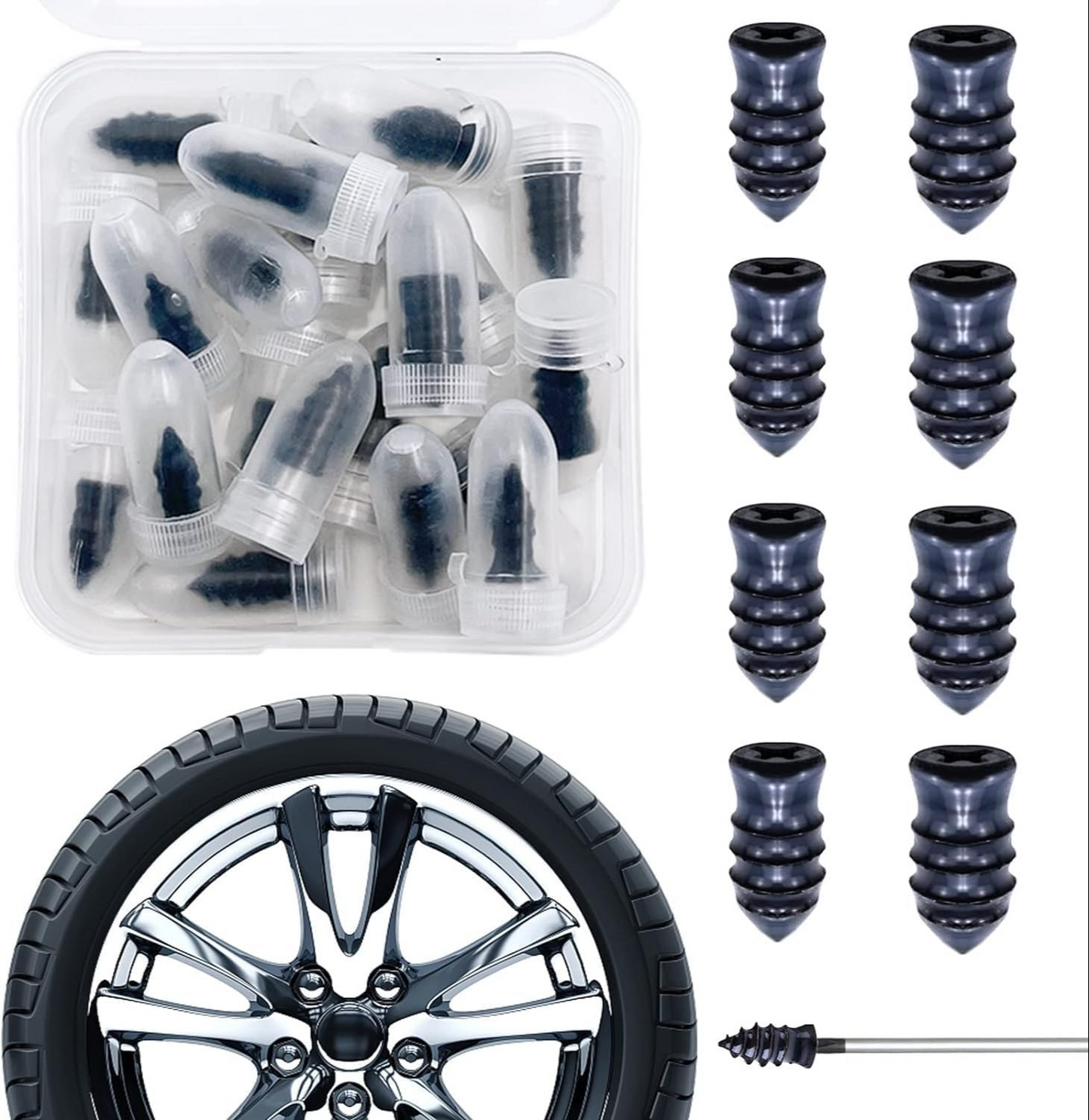🎄Christmas-Sale 49%OFF🔥Tire Repair Rubber Nail🚚Limited-time offer: Free screwdriver gift!
