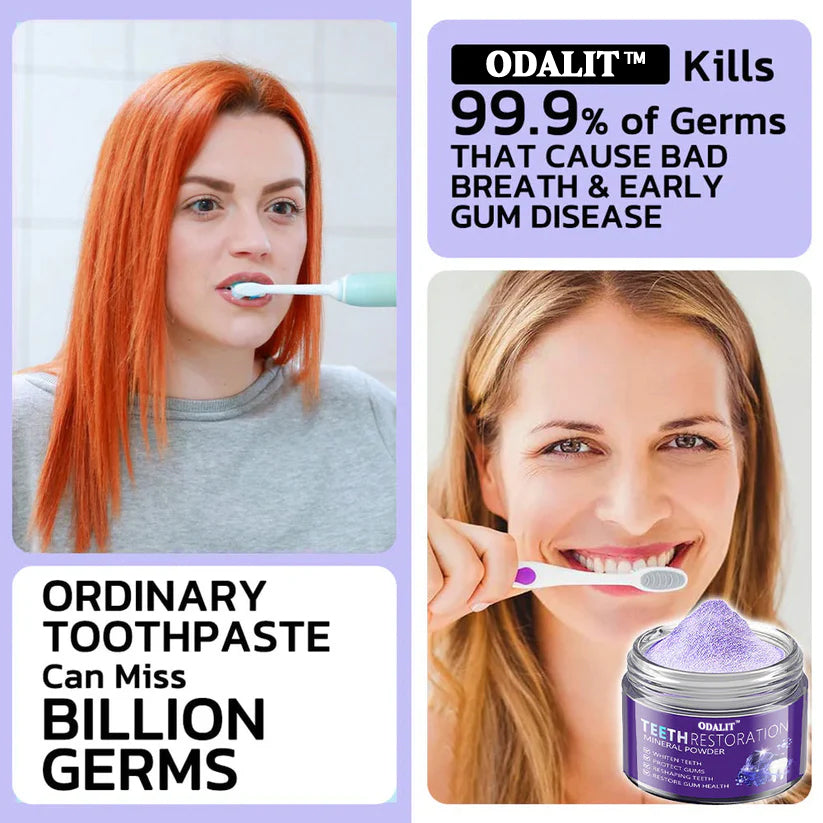 🎁🦷Flash Sale - Don’t Miss Out - ODALIT™ TeethRestoration Mineral Powder🦷(ADA recommended)👩‍⚕️(Treats periodontitis and mouth ulcers, prevents tooth loss, and repairs gum recession)