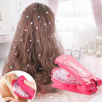 🎄Christmas Limited Time SALE 50% OFF - ✨Glitter Diamond Styling Tools Hair Gemstone Styling Set to light up girls' hair, clothes, accessories, No Heat Required Hair Styling Accessories
