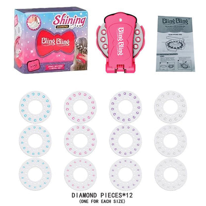 🎄Christmas Limited Time SALE 50% OFF - ✨Glitter Diamond Styling Tools Hair Gemstone Styling Set to light up girls' hair, clothes, accessories, No Heat Required Hair Styling Accessories