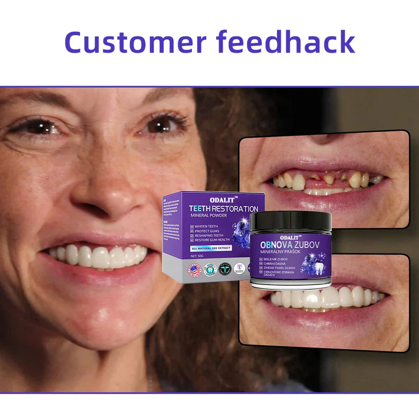 🎁🦷Flash Sale - Don’t Miss Out - ODALIT™ TeethRestoration Mineral Powder🦷(ADA recommended)👩‍⚕️(Treats periodontitis and mouth ulcers, prevents tooth loss, and repairs gum recession)