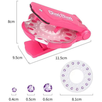 🎄Christmas Limited Time SALE 50% OFF - ✨Glitter Diamond Styling Tools Hair Gemstone Styling Set to light up girls' hair, clothes, accessories, No Heat Required Hair Styling Accessories