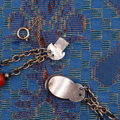 Antique Faceted Coral Bead Necklace