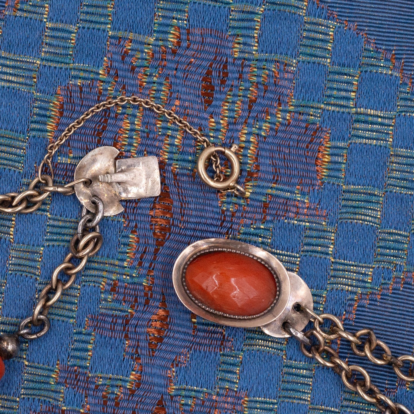 Antique Faceted Coral Bead Necklace