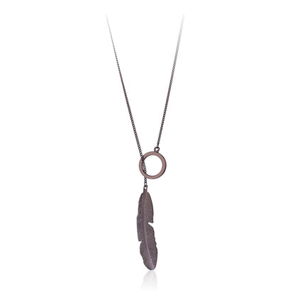 Feather Pendant Necklace