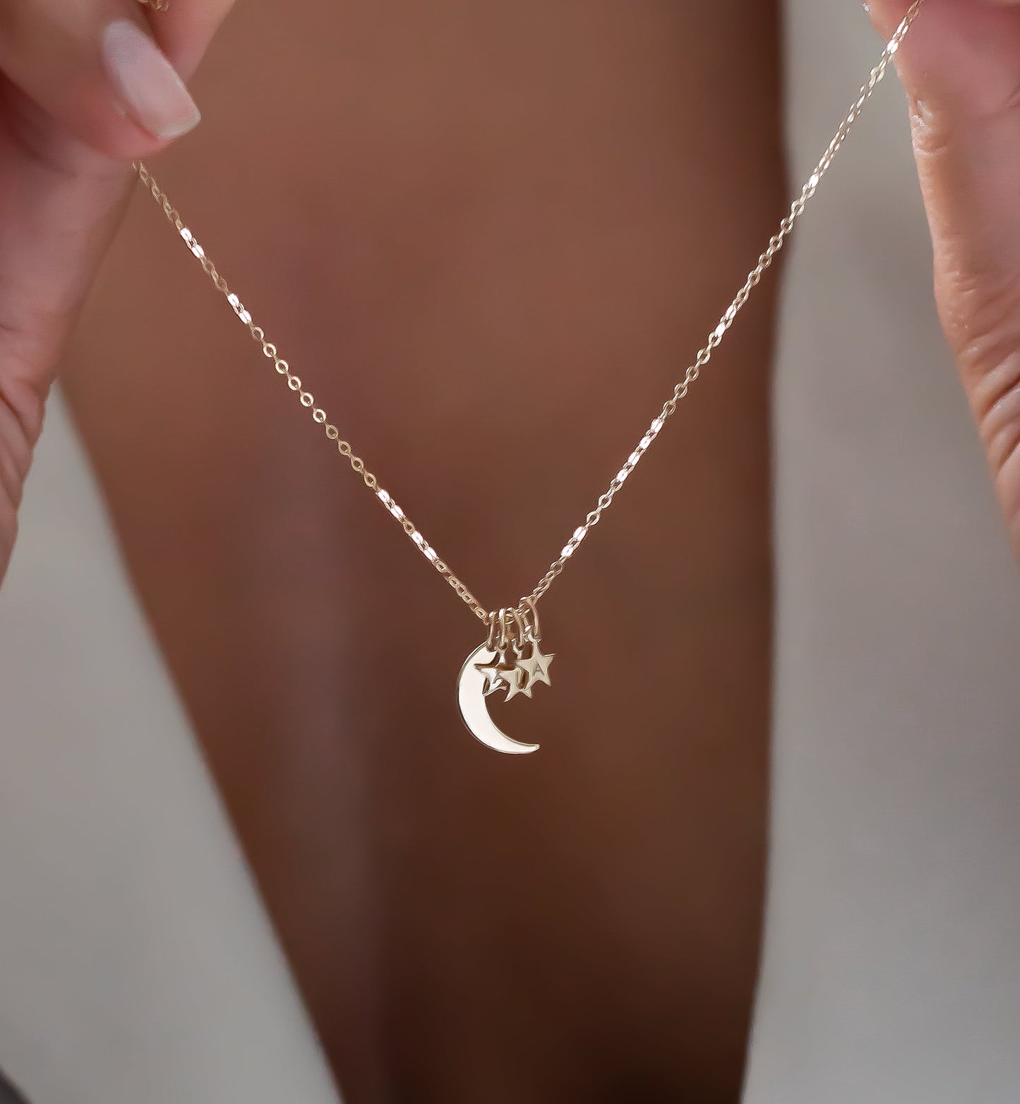 Sky Moon & Stars Necklace