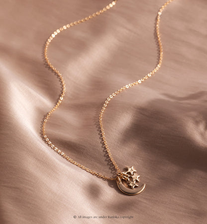 Sky Moon & Stars Necklace