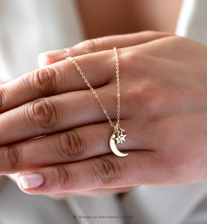 Sky Moon & Stars Necklace