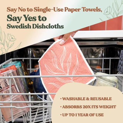 Swedish Dishcloths for Kitchen & Cleaning | 5 Pack🧼