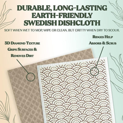 Swedish Dishcloths for Kitchen & Cleaning | 5 Pack🧼