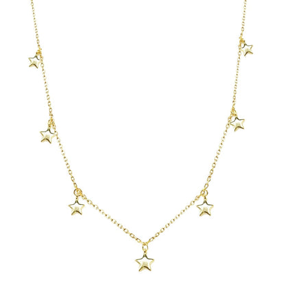 Falling Stars II Dainty Necklace