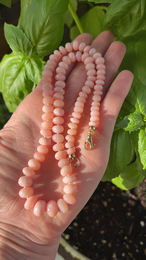 AAA PINK PERUVIAN OPAL NECKLACE