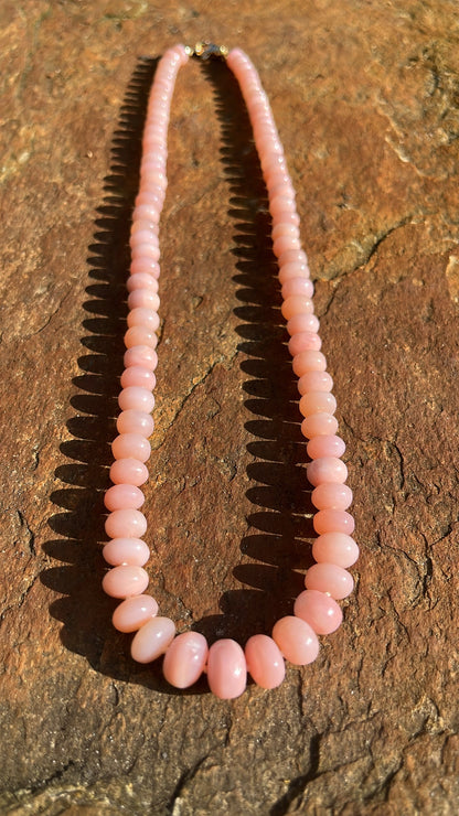 AAA PINK PERUVIAN OPAL NECKLACE