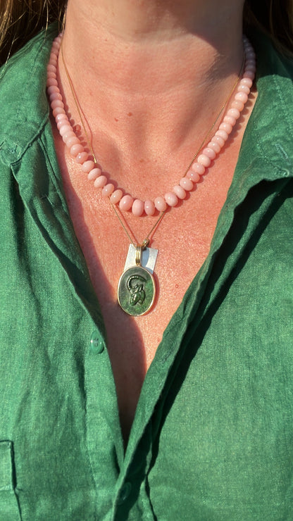 AAA PINK PERUVIAN OPAL NECKLACE